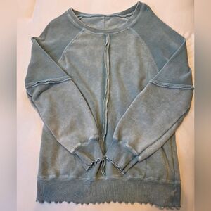 Elegant Sky Blue Crew Neck Sweater